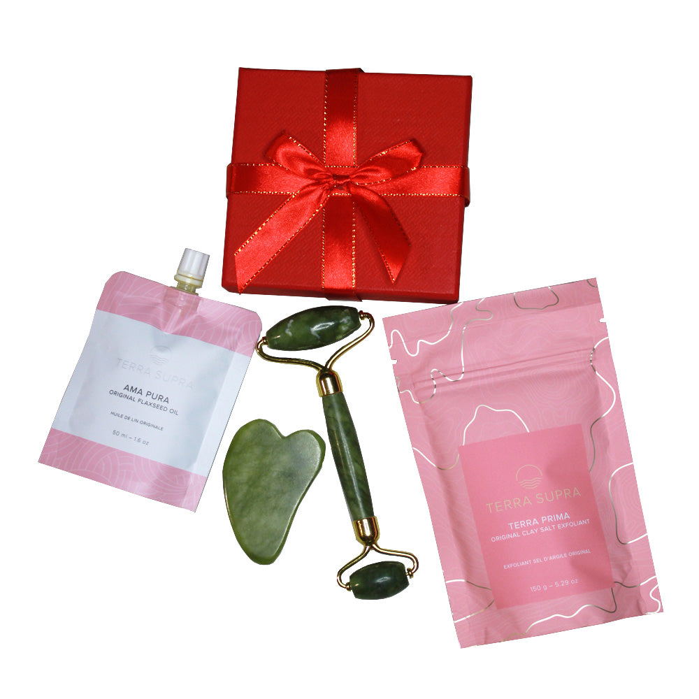 Terra Prima, Ama Pura & Premium Jade Roller & Gua Sha Set